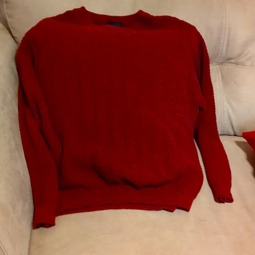 Men's burgundy sweater